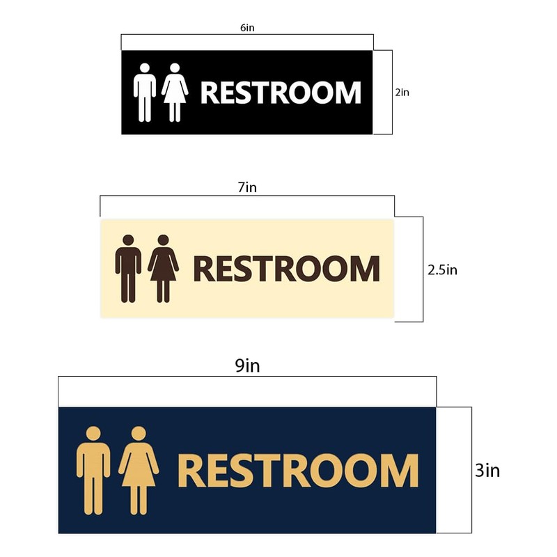 Signs ByLITA Basic - Letrero unisex para baño (azul) -