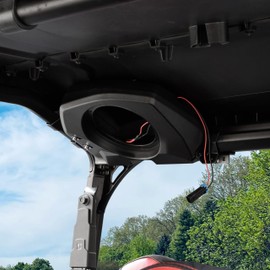SAUTVS Rear Roof Speakers Pods Enclosures Holders with Brackets for Polaris General 1000/4 1000/XP 1000/XP4 1000 2020-2025 Accessories (Support 6.5" Speakers, One Pair, Replace #2637784, 2637785)