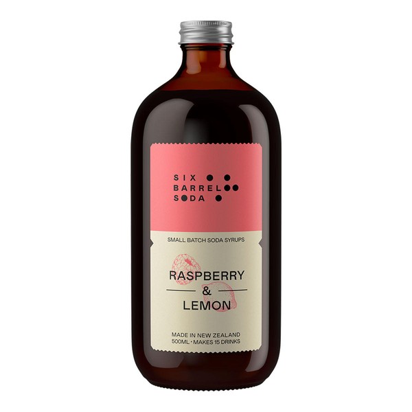 Six Barrel Soda Raspberry & Lemon Soda Syrup - 500ml
