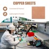 VILLFUL 4sheets Copper Sheets for Crafting Sturdy Copper Plate for