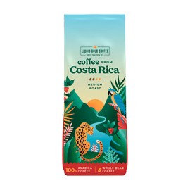 Coffee from Costa Rica - 12 Ounce, 340 Grams - Medium Roast Whole Bean - 100% Arabica Beans - by Liquid Gold Coffee- Known Source Coffee