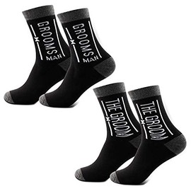 Groom Socks Groomsmen Socks Men Wedding Day Socks Groomsmen Proposal Gifts Bachelor Party Gifts (Groomsmen+the groom)