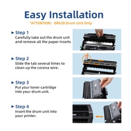 DR-630 DR630 Drum Unit Replacement for Brother DR 630 DR660 DR-660 Work with DCP-L2520DW DCP-L2540DW HL-L2320D HL-L2360DW HL-L2380DW MFC-L2700DW MFC-L2720DW Printer (1 Pack)
