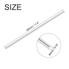 sourcing map Aluminum Round Rod, 5/16 Inch Diameter 6061 Solid Metal Bar 11.8 Inch Length for DIY Craft Tool Pack of 5