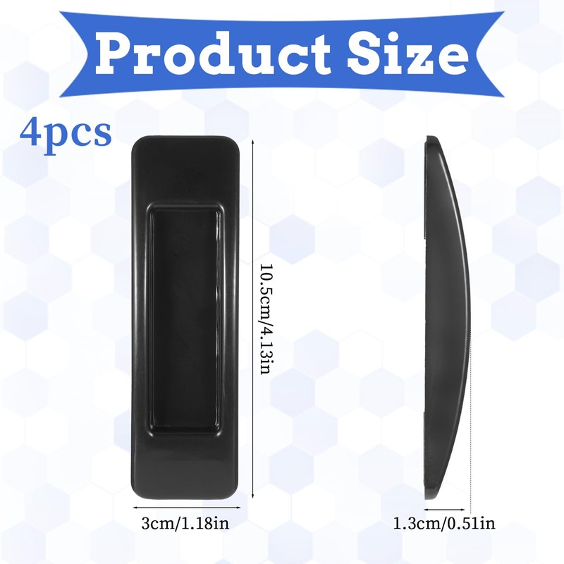 simarro 4PCS Self-Stick Drawer Handle, Push Pull Helper Black Screen