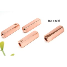 4 Pcs Metal Aglet Shoelace Tips with Screwdriver - Shoelace End Caps for Canvas Sneakers & Hoodies (Rose Gold)
