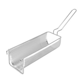 French Fries Basket 304 Stainless Steel Food Grade Thick Flexible Design Fried Food Filter for Home Kitchen Camping