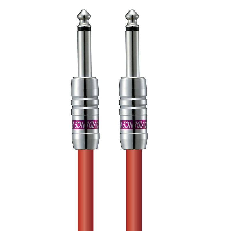 Providence LE501 Shielded Cable 1m S/S Plug (Straight/Straight) Red