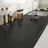 Stickyart 36"x160" Nero Marquina Black Marble Contact Paper for Countertops