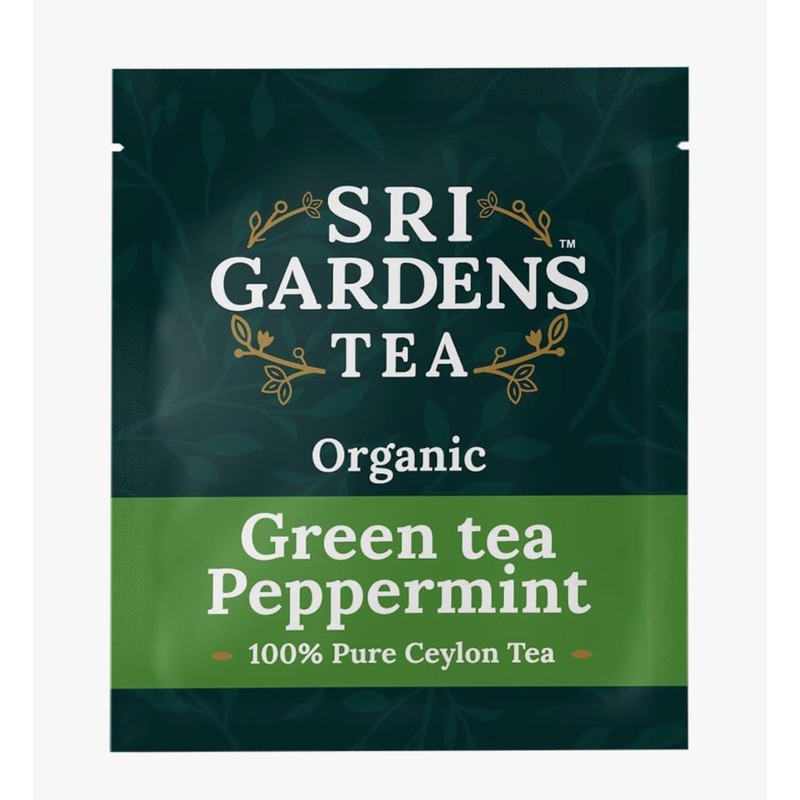 Sri Gardens Tea Green Tea Peppermint Tea Bags, 20 count