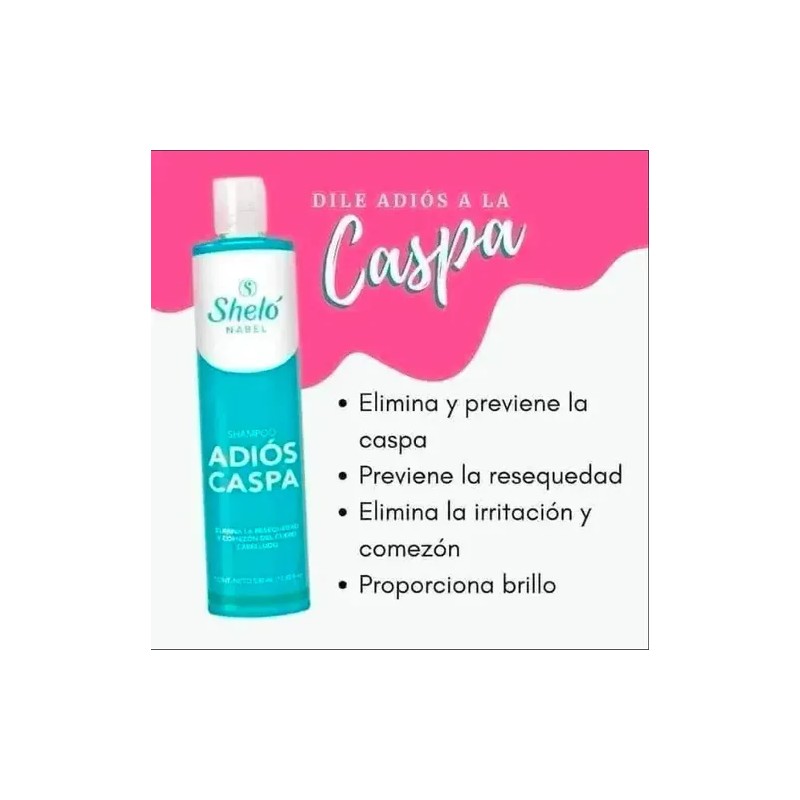 Shampoo Adios A La Caspa Shelo Nabel 530ml. 2 Piezas