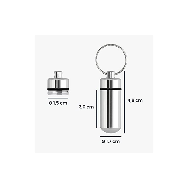 kwmobile kwmobile Key Ring Pill Cases (Pack of 2) -