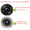 FANZR 37mm Metal Lens Hood & Lens Cap Compatible for