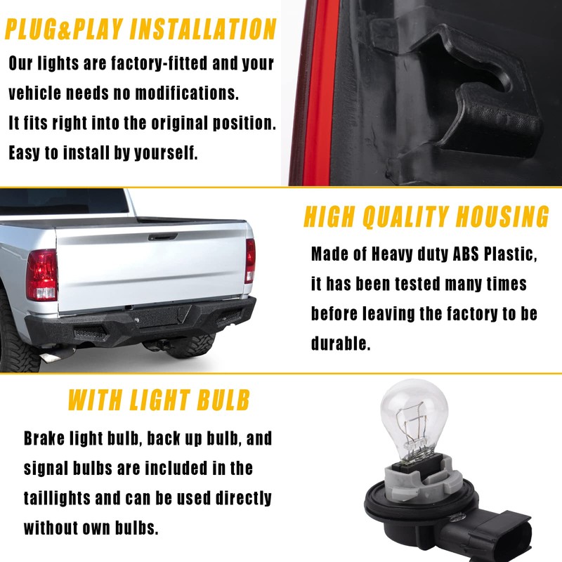 Boine Compatible With 2009-2018 Dodge Ram 1500 2500 3500 Pickup
