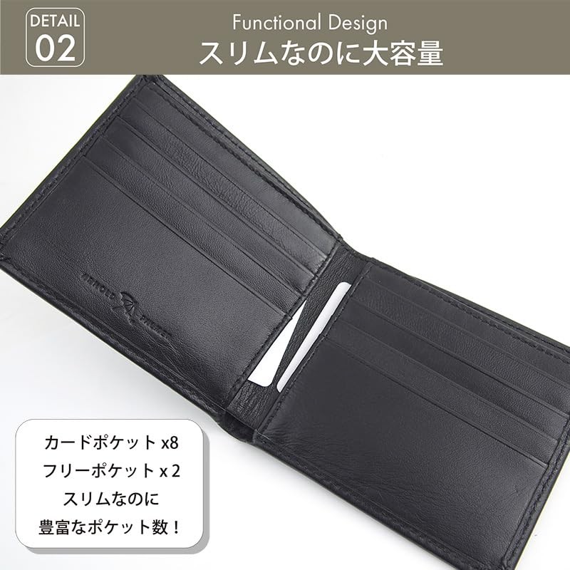 Arnold Palmer APS-3312 Bi-Fold Wallet, Men's, Net Billfold Sheepskin, Sheepskin,