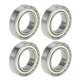 ACROPIX 6903ZZ Deep Groove Ball Bearings P5 17x30x7mm Lubricated Bearings Double Metal Seal Silver Tone Scooter Skateboard Wheel - Pack of 4