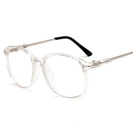 Rongchy Mens Myopia Glasses Womens Oversize Frame Shortsighted Eyeglasses (Clear, -6.00)