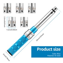 CQDAXUMY Motorcycle Spoke Torque Wrench, 2-10NM Spoke Torque Wrench with 5 Interchangeable Heads,Ideal for Bike and Motorcycle Wheel Maintenance and Adjustments