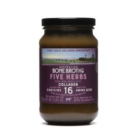 ABBCo Five Herb Beef Bone Broth Concentrate with Italian Herbs – Premium Grass-Fed Beef Bone Broth for Keto Diet, Nutritional Beverage & Flavor Boost - Zero Sugar