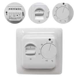 DEWIN Thermostat, Room Floor Mechanical Manual Heating Thermostat Air Condition Temperature Control Switch AC 230V
