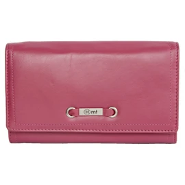 Women's pink soft genuine leather wallet HMT