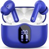 Wireless Bluetooth 5.4 Sport In-Ear Headphones with 4 Microphones, Blue