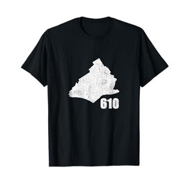 Delaware County PA DELCO Map 610 Distressed Urban T-Shirt