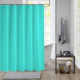 meioro Shower Curtain Eco-Friendly Waterproof Bathroom Curtains Lake Blue Shower Curtain Liners with Rustproof Grommets and Curtain Hooks(Lake Blue, 32'' x 70'')