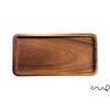 redchocol8® Handmade Wooden Rectangular Plate Tray Natural Brown Dining Centrepiece