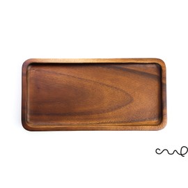 redchocol8® Handmade Wooden Rectangular Plate Tray Natural Brown Dining Centrepiece Oblong Trinket