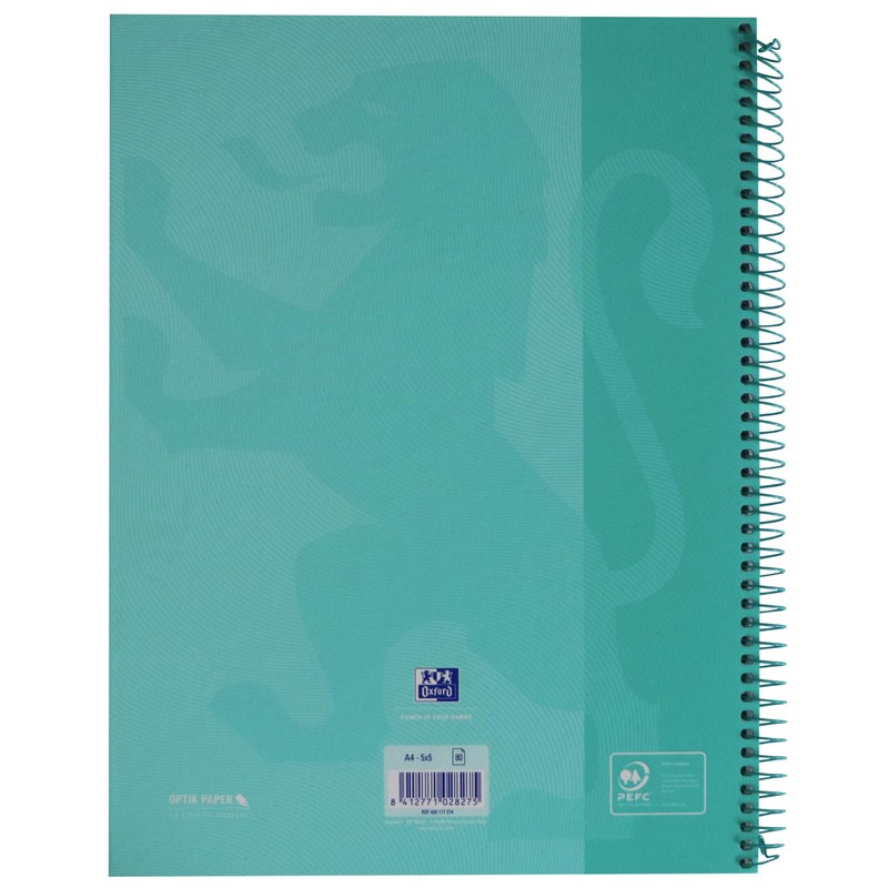 Oxford A4 European Book 1, Squared, 160 Pages with Coloured