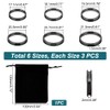 UNICRAFTALE 18pcs 6 Sizes Blank Core Ring Black Stainless Steel