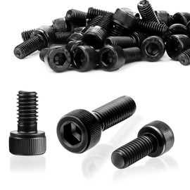 SWTYExt Pack of 90 Hexagon Socket Screws M5 x 12 mm Cylinder Screws with Hexagon Socket DIN 912 Screws Carbon Steel Full Thread Hex Screws for Fasteners (Black)