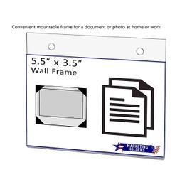 24 Pack Wall Sign Holder for 5.5" x 3.5" Nameplates and Room Numbers in Professional Offices and Conference Centers Clear Acrylic with Pre Drilled Holes and Hanging Hardware by Marketing Holders