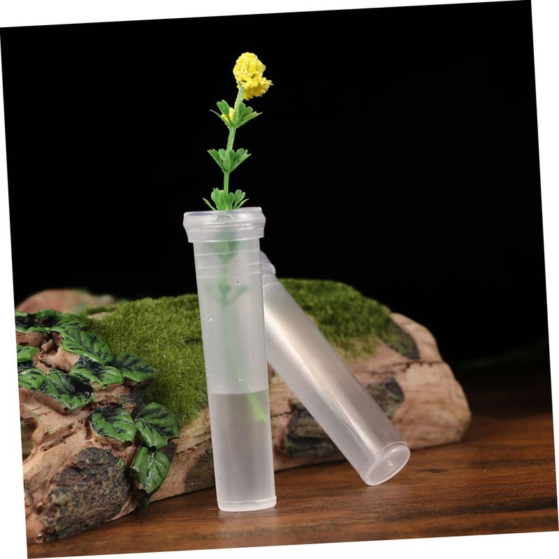SUPVOX 100Pcs Transparent Hydroponic Flower Vases Desktop Plant Propagation Tubes