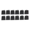 Herrajes Guerrero Pata Para Muebles Sala Triangular Plástico 5.7cm Negro