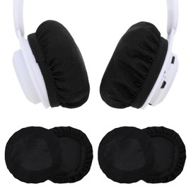4Pcs Universal Headphone Ear Covers, Ymapinc Strechable Headphone Earpad Covers for Gym, Earpads for Libraries, Studying Gaming,Washable Headset Ear Covers(9-11cm,Black)