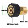 Stone Banks Brass Pressure Washer Coupling, M22 15 mm Female