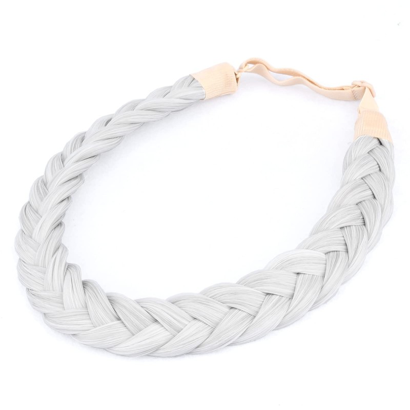 BOBIYA 2 Strand Synthetic Hair Braided Headband Classic Chunky Plaited