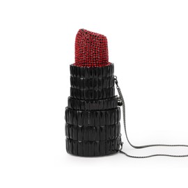 Lanpet Women Crystal Rhinestone Evening Bags Lipstick Shape Clutch Purses Vintage Wedding Party Banquet Handbag