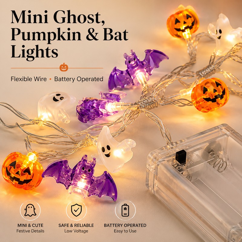 Halloween Fairy String Lights for Indoor & Outdoor Decor –