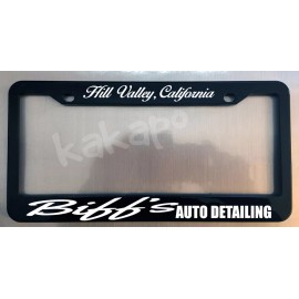 Unbranded Biff's Auto Detailing Tannen Black License Plate Frame Back To The Future Fans