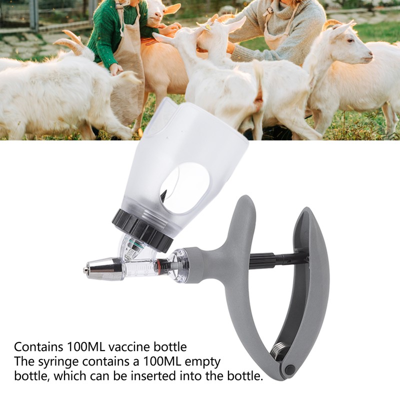 Animal Injector Gun Adjustable Continuous Syringe Drench Gun Automatic Vaccine