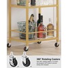 TUTOTAK Bar Cart, Home Bar Serving Cart with 3-Tier Mirrored