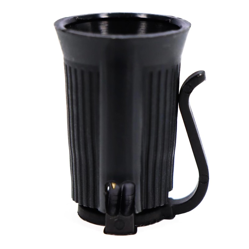 Encoidoz 100PCS C9 E17 Replacement Bulb Sockets, C9 Black Socket