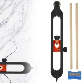 Precise Contour Scribe Tool with Lock for Pencil, Adjustable Contour Gauge Scribe Tool with 2 Pencils Woodworking Edge Corner Measuring Profile Duplicator Irregular Shape Duplicator for Craftsman