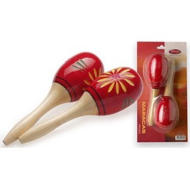 Stagg MRW-26 Wooden Maracas, Red