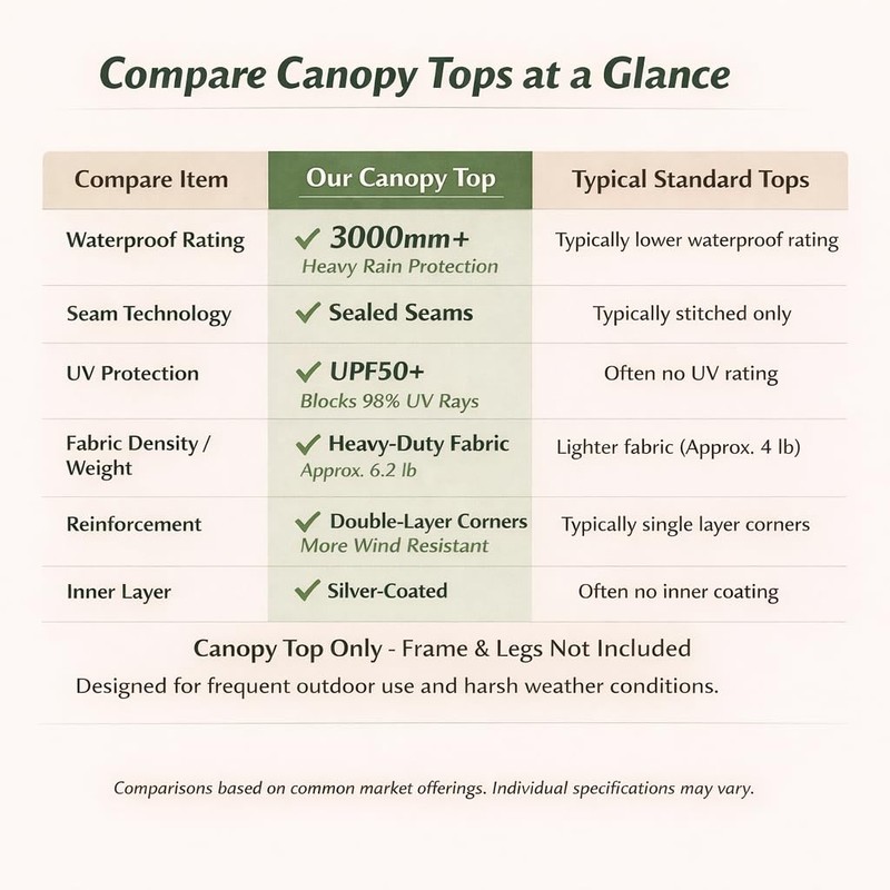 LIUJIAYI Pop Up Canopy Replacement Top, 8x8 Heavy Duty 500D