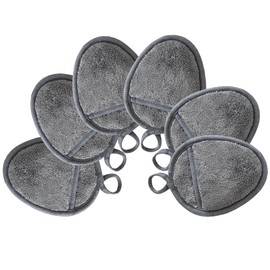 Reusable Makeup Remover Pads Soft Makeup Remover Cloths Washable Facial Makeup Cleansing Pads for Face,Lip,Eyes Grey 6PCS