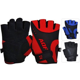 AQF Weight Lifting Gloves Ultralight Breathable Gym Gloves for Workout, Fitness, Cross Training, Bodybuilding Men Women (XL, Red)